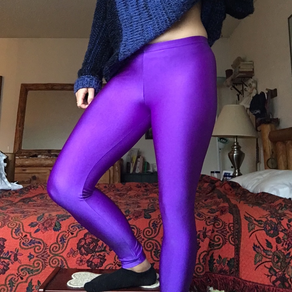 American Apparel purple leggings size small